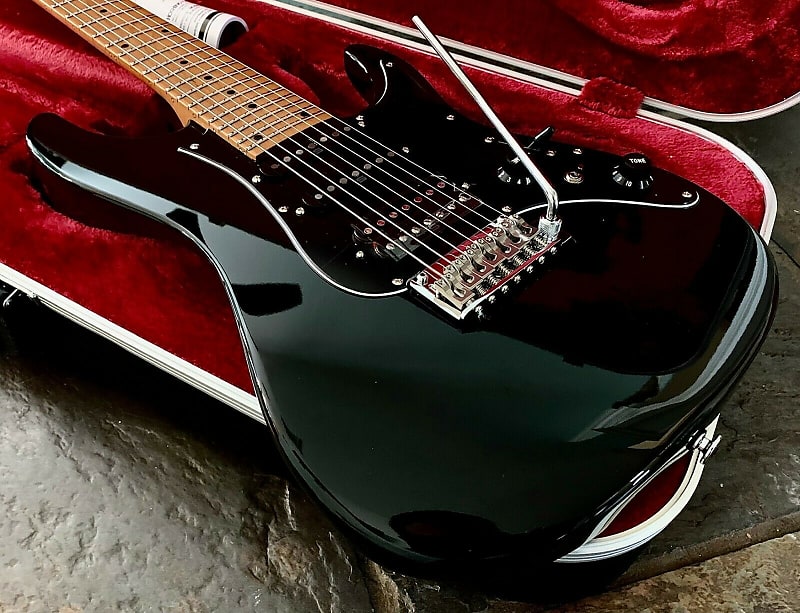 Ibanez AZ24047 BK Prestige Japan - black 7 string electric