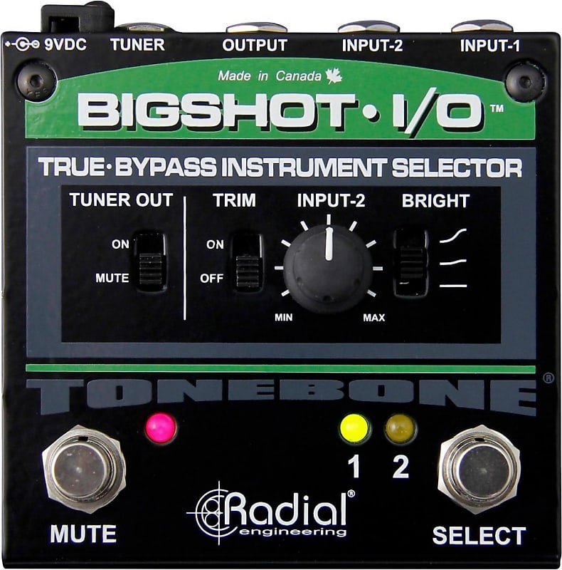 Radial Engineering BigShot i/o True Bypass Instrument Selector Pedal NEW image 1