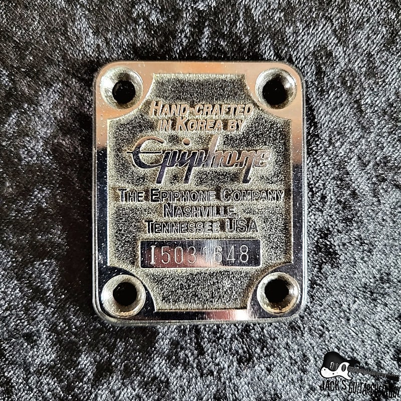 Epiphone Molded Neck Plate (1990s, Silver) | Reverb