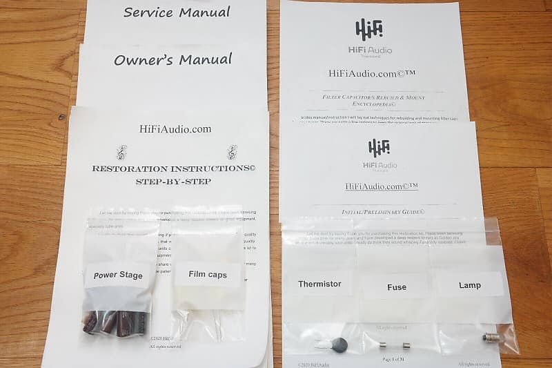 EICO ST-40 restoration kit filter capacitor repair rebuild fix  			