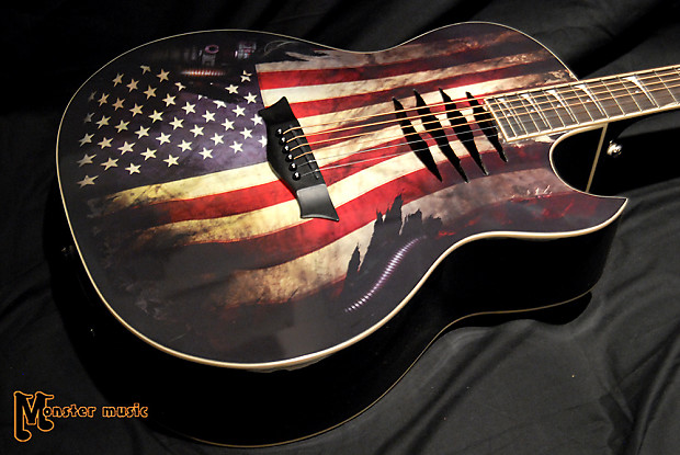 Dean Dave Mustaine Mako Glory  “Glory” USA Flag Graphic image 1