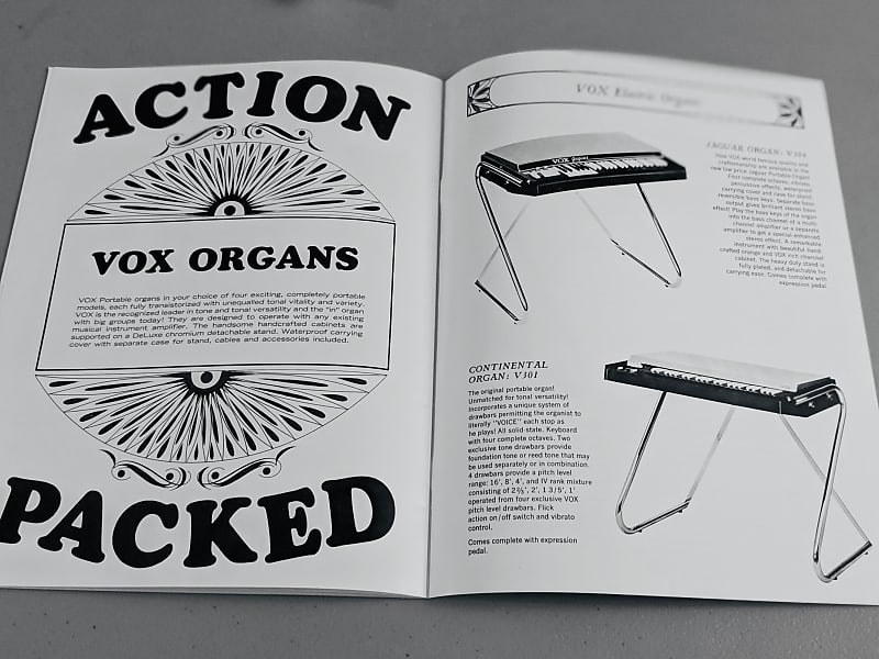 Vox 1968年カタログ&プライスリスト