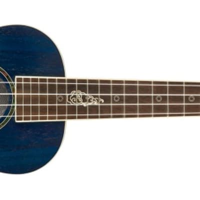 Fender Dhani Harrison Acoustic Electric Ukulele Walnut Fingerboard, Sapphire Blue image 5