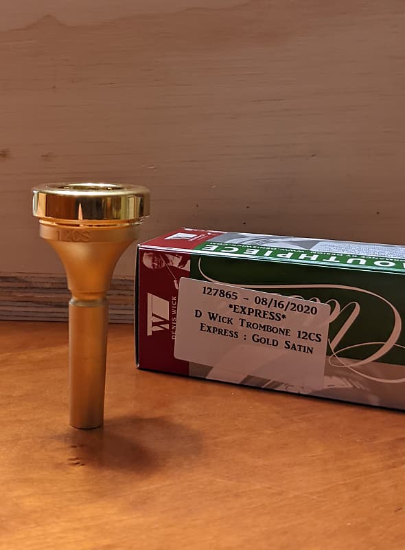 Denis Wick Classic Series Small Shank Trombone Mouthpiece - 12CS,  Gold-plated