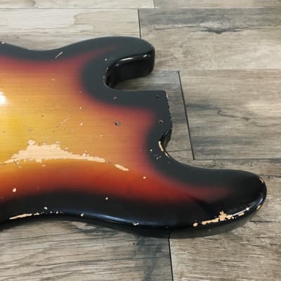 FRANCHIN Jupiter bass guitar body Relic Aged 3-Color Sunburst 100% Nitro Lacquer Alder P-Bass type Made in Italy - Stock piece #20790525 image 11
