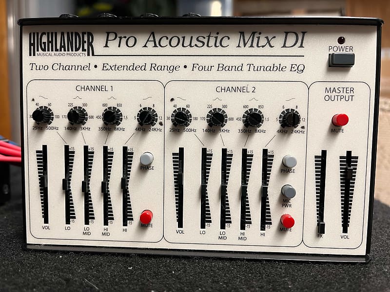 Highlander PAMDI - Pro Acoustic Mix DI 2 channel Preamp and Power Adapter