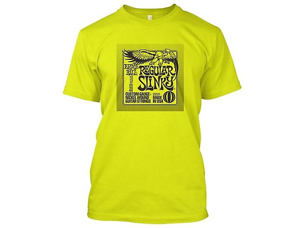 Ernie Ball Regular Slinky T-Shirt  Green Large - Free shipping image 1