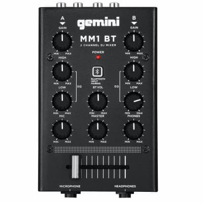 Gemini MM1BT 2-Channel Professional Analog DJ Mixer with Bluetooth image 2