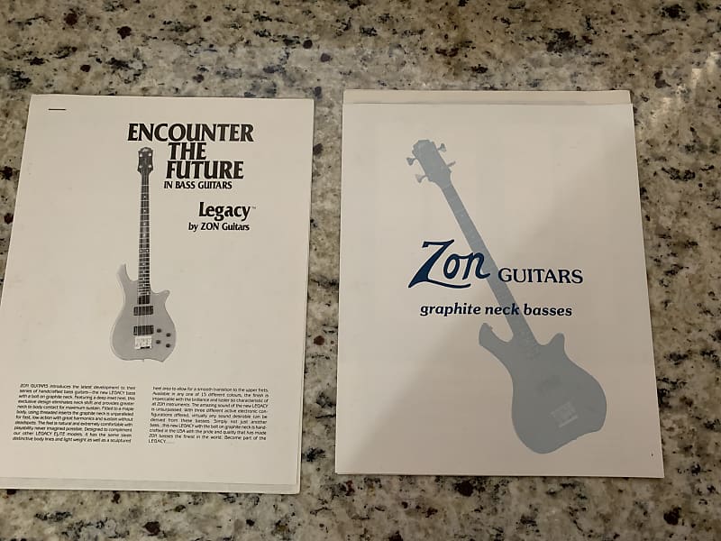 Zon Bass Guitar Catalog 1986 Sceptor Legacy Reverb