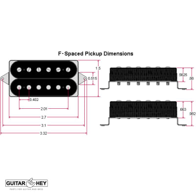 NEW DiMarzio DP244 Dominion Neck Guitar Humbucker F-Spaced - BLACK image 3