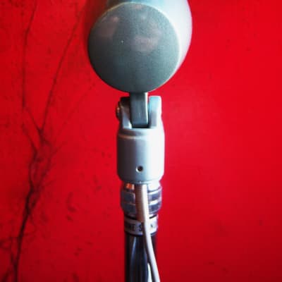 Vintage 1960's Calrad 400C crystal microphone Hi Z "bullet" harp w Lanier mic stand Olson Monarch display prop image 9