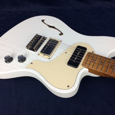 PJD Guitars St John Standard in White with F-Hole image 8