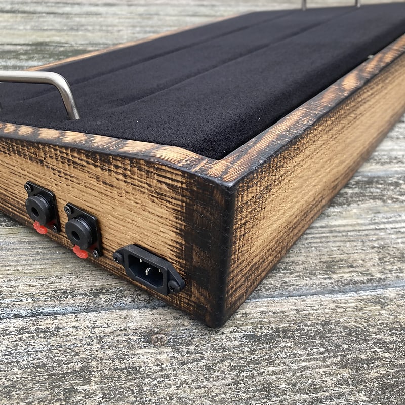 Handmade 24 Pedalboard Reclaimed Wood Guitar Effects Pedal Board Velcro  Handles 