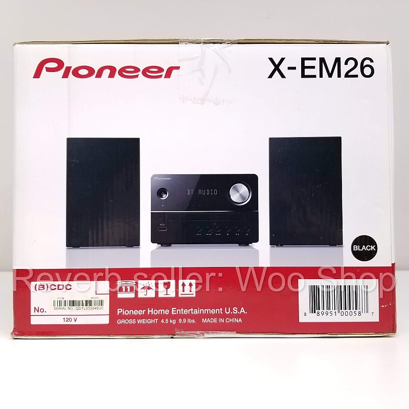 Pioneer X-HM26 30watt 2-channel Bookshelf CD Bluetooth USB Wireless Music System outlets