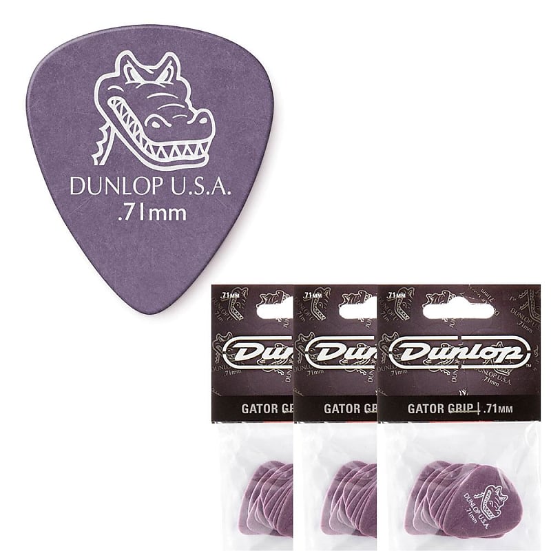 Dunlop 417R.71 Gator Grip Guitar Picks .71mm 72-Pack image 1