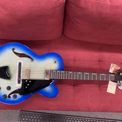 Ibanez Contemporary Archtop AFC155 Hollow Body Electric Guitar 2017 - Jet Blue Burst with Case image 3