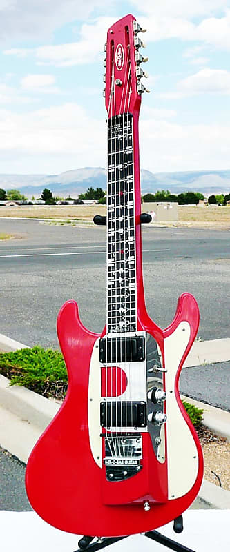 Vintage USA 1967 Mosrite Smith Guitar Mel-O-Bar Electric Slide Guitar Serial #128 - Rare Red Finish image 1