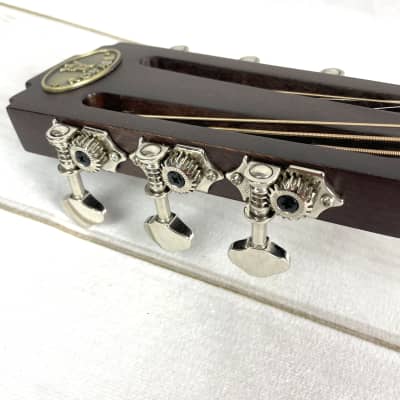 Royall Resonators Royall Trifecta Bright Mirror Nickel Finish Brass Body Tricone Resonator Guitar image 17