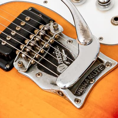 1991 Mosrite Ventures Model USA-Made "Built in Soul" Sunburst w/ Vibramute & Case, Semie Moseley image 8