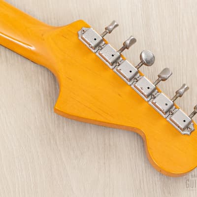 2002 Fender Jaguar ‘62 Vintage Reissue Left-Handed JG66-85L Candy Apple Red + Headstock, Japan CIJ image 5