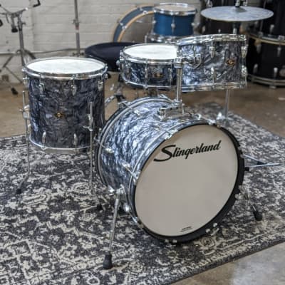 Slingerland 4-Piece Black Diamond Pearl Drum Set image 1