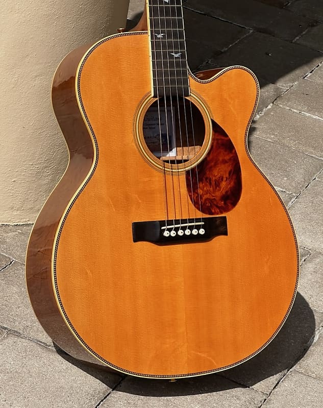 Greven Chapin Carpenter Model J Herringbone Deluxe 2004 - stunning Cutaway  using killer Australian Lacewood !