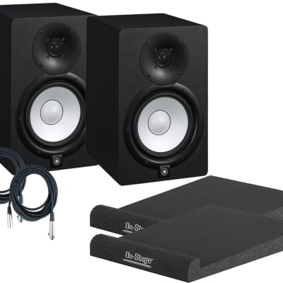 Yamaha HS7 95W Active Studio Monitor W/MoPads and Cables image 1