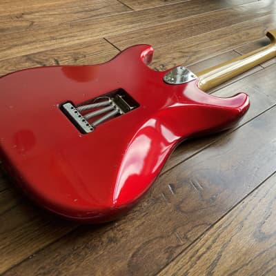 1990 Fender ST-72 Stratocaster 1972 Reissue Electric Guitar Candy Apple Red MIJ Fujigen image 11