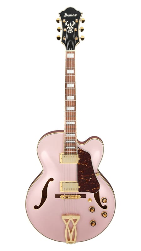 Ibanez Artcore Series AF75G-RGF Hollowbody Rose Gold Metallic Flat Electric  Guitar