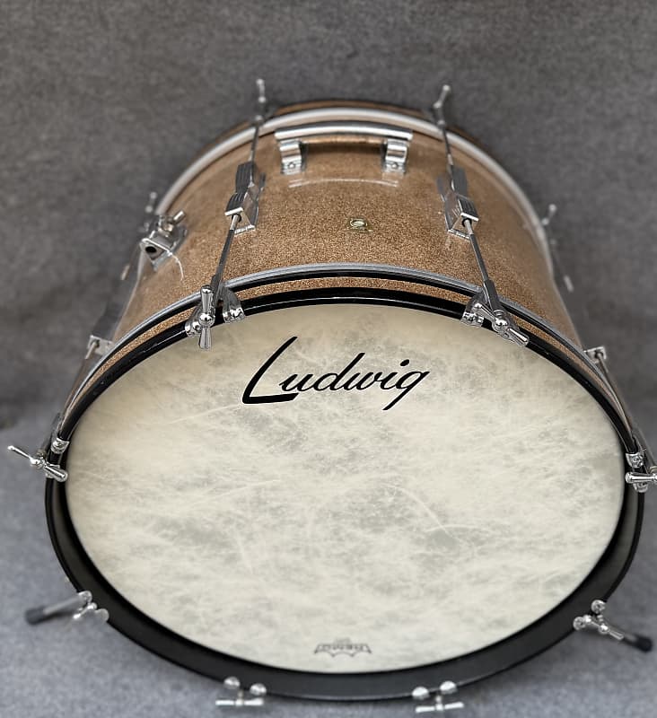 Ludwig 20"x14" Keystone Bass Drum 1965/66 – Champagne Sparkle – Restored image 1