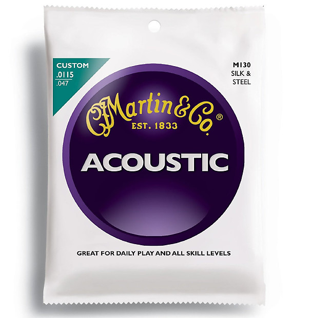 Martin M-130 Silk & Steel Acoustic Strings image 1