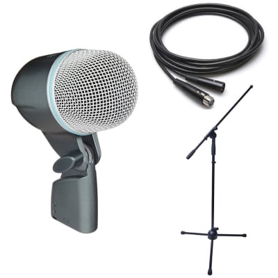 Shure Beta 52A Dynamic Microphone Bundle- Beta 52A Boom Stand & XLR Cable image 1