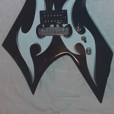 B.C. Rich Warlock 2007 Black With White Tribal Accent image 1