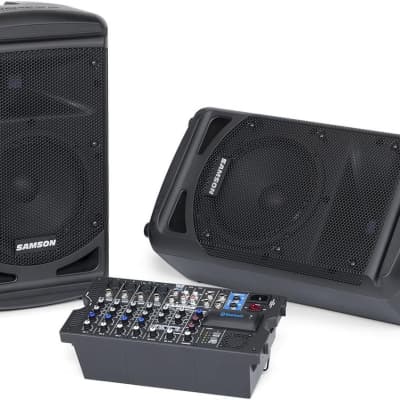 Samson Expedition XP800 All-In-One 800 Watt Portable PA System with 8-Channel Mixer,Black image 7