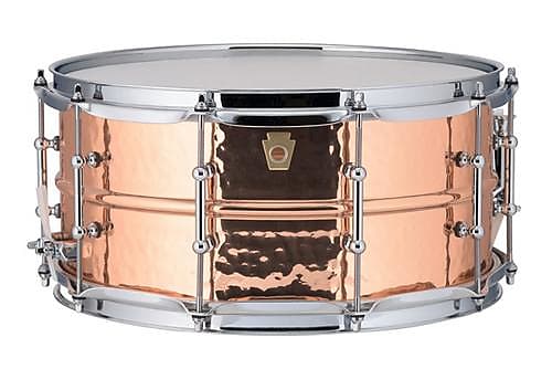 Ludwig Copperphonic Snare Drum with Tube Lugs, Hammered - 6.5" x 14" (Used/Mint) image 1