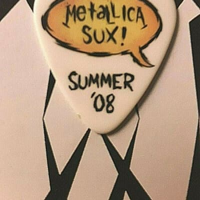 METALLICA SUX Summer '08 normal-size guitar pick for sale