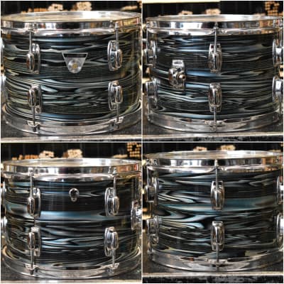 Vintage Ludwig Standard S-330 Drum kit 1970s in Blue Strata - 12, 13, 16, 22 image 8