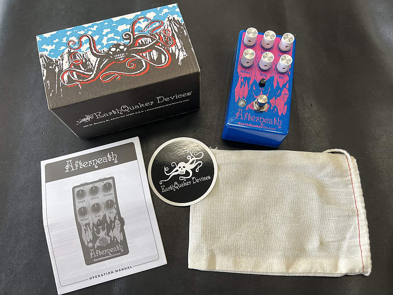 EarthQuaker Devices Afterneath Otherworldly Reverberation Machine V3 Limited Edition Magenta /Blue. New! image 1