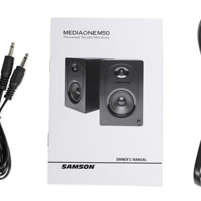 Pair Samson M50 5" Powered Studio/Computer/Podcast Reference Monitors Speakers image 5