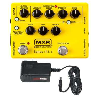 MXR M80Y Bass Distortion + Ikebe Yellow + Gator 9V Power Supply Combo for sale