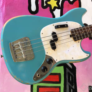 Fender JMJ Road Worn Mustang Bass - Daphne Blue image 1