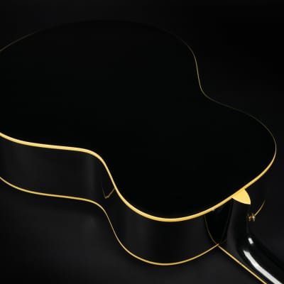 2000 Epiphone MIK SQ-180 Neil Diamond Signature Limited Edition - Metallic Black | Korea Custom Acoustic Guitar | Case image 17