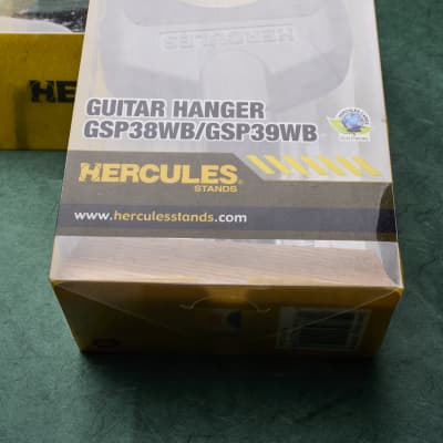 Hercules GSP38WB Auto Grip Short Arm Guitar Wall Hanger with Wooden Base 2010s - Natural/Black image 5