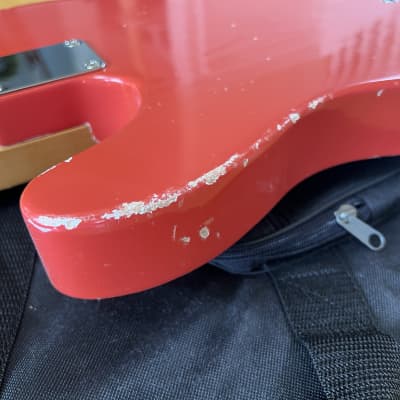 Fender Telecaster Partscaster, MJT Body, Bigsby, Fiesta Red, Vintera Neck, 50s Relic Road Worn Guitar, Nitro Lacquer image 18