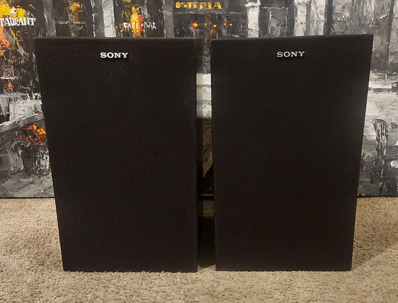 Sony Vintage Sony SS-X150 Bookshelf Speakers 1981 - Redwood veneer  			
