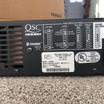 QSC CX302V 2-Ch Power Amp Rack - 70/120V image 7