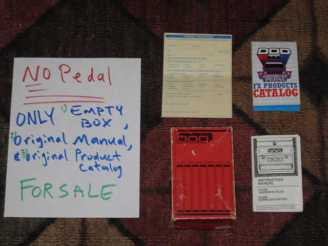 used DOD EMPTY BOX with foam & original Instruction Manual, | Reverb