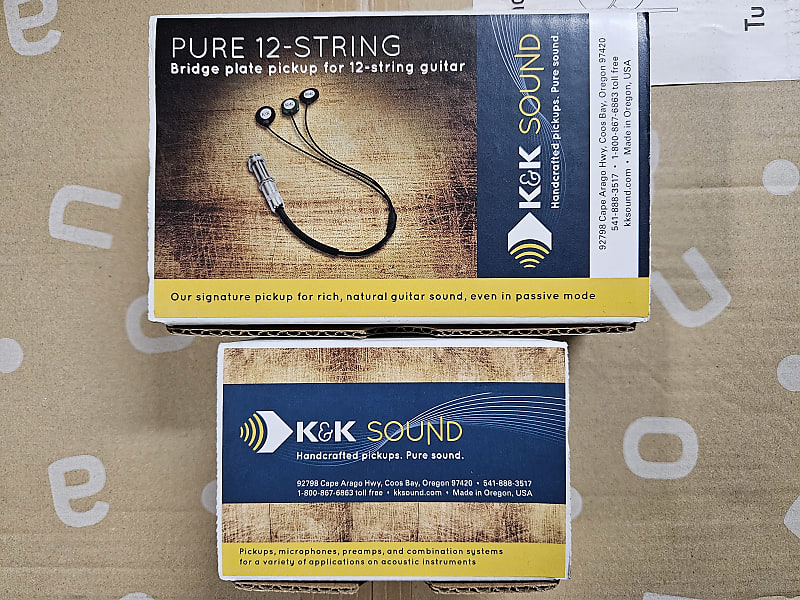 K&K Sound Pure 12 String Acoustic Guitar Pickup with Volume Control 2010s - Black image 1