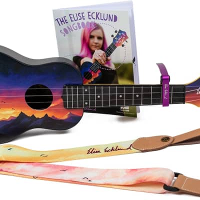 Flight TUS-EE SUNSET PACK Elise Ecklund Signature Travel Soprano Ukulele Bundle New - Sunset image 2