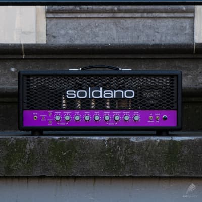 Soldano SLO-100 Custom Purple Panel Signed By Mike Soldano - 100W Tube Amp Head for sale